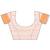 orange color linen cotton woven saree with blouse