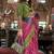 pink soft silk blend ikkat printed patola saree