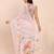 light pink color digital print & zari border linen cotton saree