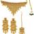 Gold plated jhalar design necklace set