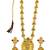 Gold plated temple design long haram jewellery set