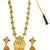 Gold plated temple design long haram jewellery set