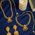 Gold plated papi temple design combo jewellery set