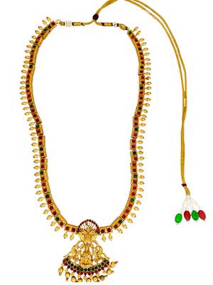 Gold plated papi temple design combo jewellery set 3