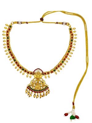 Gold plated papi temple design combo jewellery set 4
