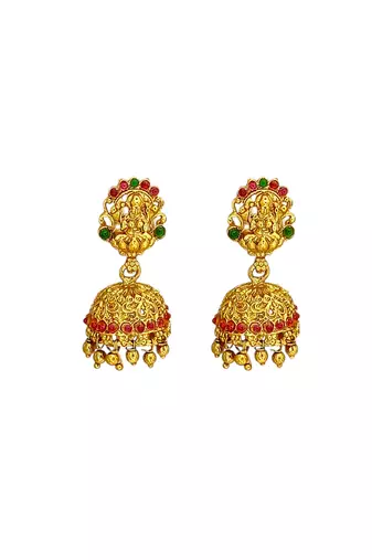 Gold plated papi temple design combo jewellery set