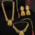 Gold plated temple design combo jewellery set