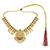 Gold plated temple design combo jewellery set