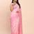 light pink color linen cotton woven saree with blouse