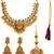 Gold plated temple design jewellery set