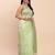 light green color linen cotton woven saree with blouse