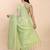 light green color linen cotton woven saree with blouse