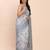 grey color linen cotton woven saree with blouse