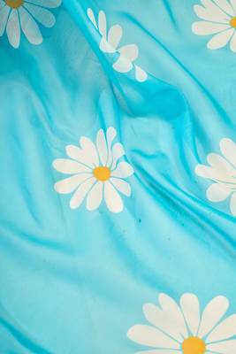 Sea blue digital printed linen ready to wear designer saree with unstitched blouse 8