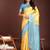 yellow color lichi art silk blend zari weaving saree with blouse