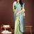 light green color lichi art silk blend zari weaving saree with blouse