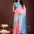 peach color lichi art silk blend zari weaving saree with blouse