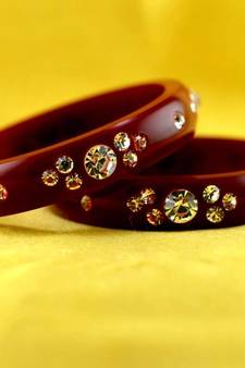 rajasthani acrylic plastic maroon colour bangal size-2.4,2.6,2.8