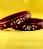 rajasthani acrylic plastic maroon colour bangal size-2.4,2.6,2.8