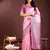 light pink color lichi art silk blend zari weaving saree with blouse