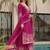 Pink Embroidered Chinon Palazzo Suit