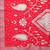 white & red color linen cotton woven work saree with blouse
