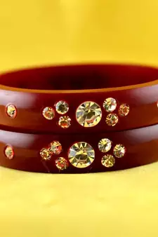 rajasthani acrylic plastic maroon colour bangal size-2.4,2.6,2.8