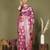 pink color linen cotton woven work flower pallu saree 