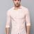 Men's long sleeves solid peach shirt