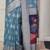 sky blue color woven linen cotton flower & peacock pallu saree