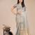 grey color woven orgenza saree with blouse