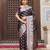wine color zari woven silk blend saree with un-stitch blouse