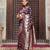 purple color zari woven silk blend saree with un-stitch blouse