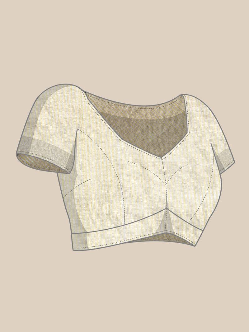 olive green color solid linen cotton border saree with blouse