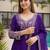 Purple Embroidered Chinon Function Wear Palazzo Suit