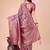 magenta color woven cotton saree with blouse