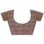 brown color woven cotton saree with blouse