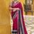 Poly cotton printed saree with royal zari weaving border