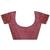 maroon color woven cotton saree with blouse