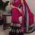 Poly cotton printed saree with royal zari weaving border