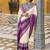 Poly cotton printed saree with royal zari weaving border