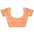Orange color woven work cotton saree with blouse