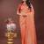 orange color woven work cotton saree with blouse