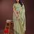 light green color woven work cotton saree with blouse