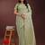 light green color woven work cotton saree with blouse