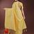 yellow color woven work cotton saree with blouse
