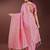 pink color woven work cotton saree with blouse