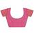pink color woven work cotton saree with blouse