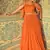 Orange banarasi silk anarkali for women 