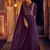 New cocktail wear purple georgette embroidery anarkali gown for women